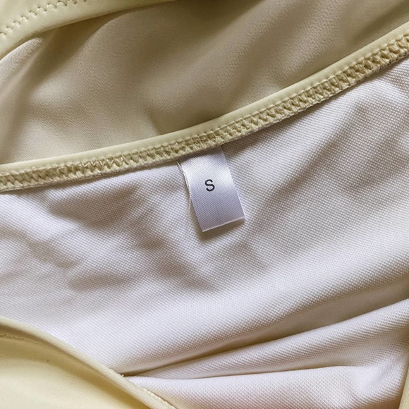 Ivory Yellow High Waist Ruffle Strap Bikini - Picture 6 of 9